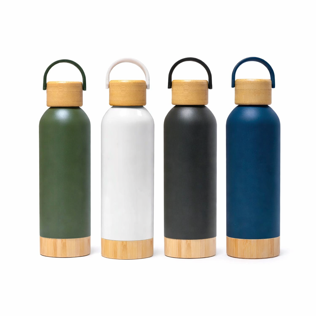 Insulated Bottle With Bamboo Lid