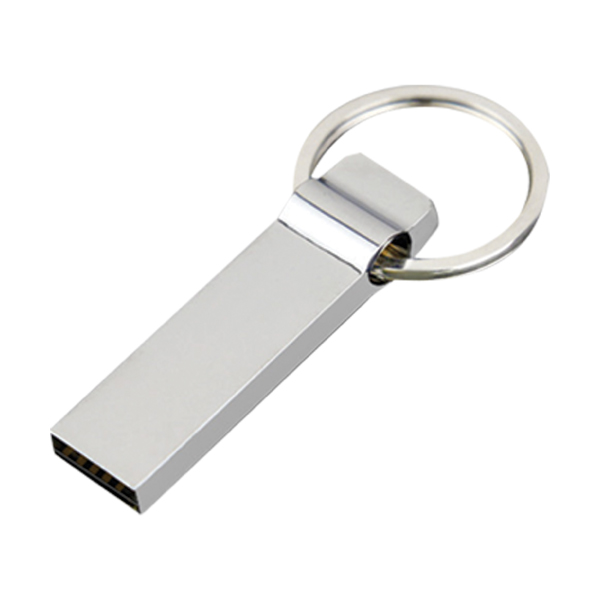 Metal USB flash drive with keyring