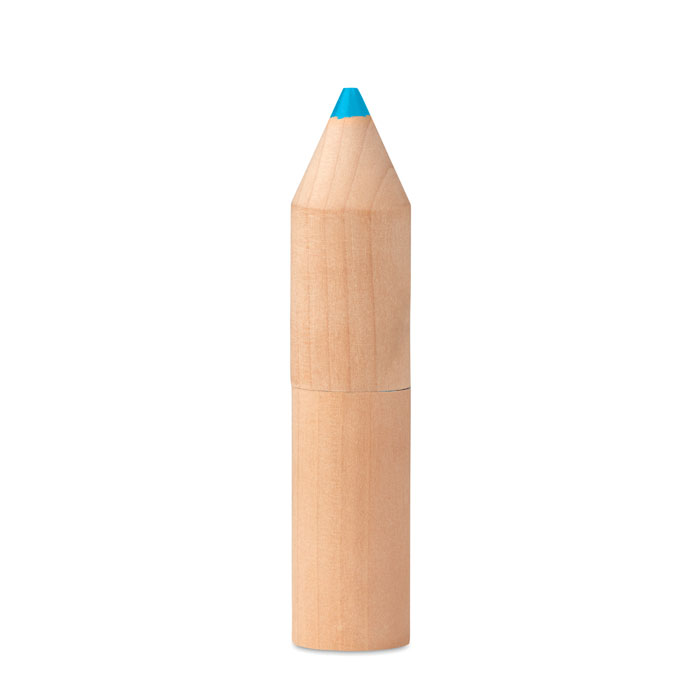 6 pencil in wooden box