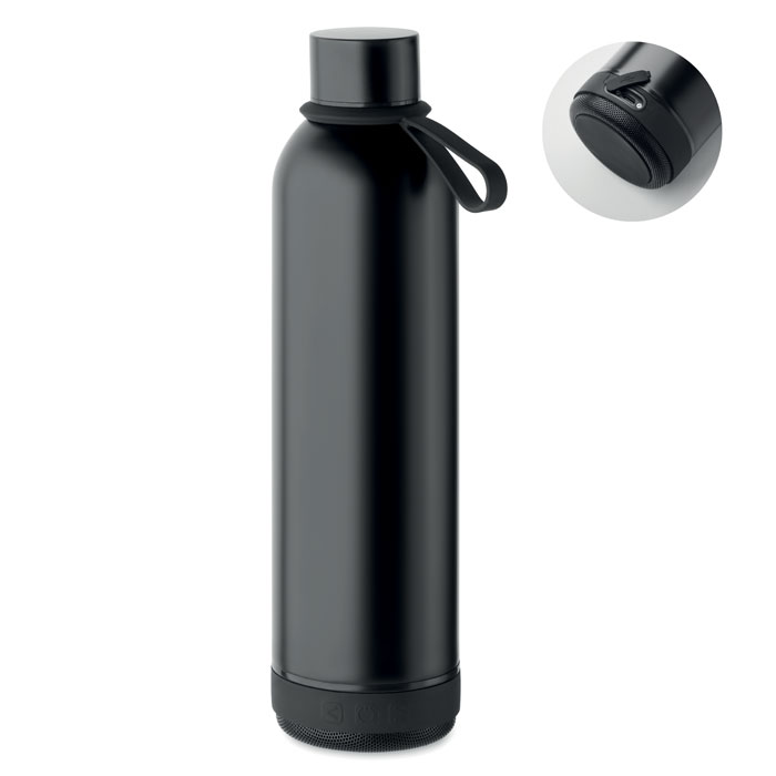 Double wall bottle with speaker