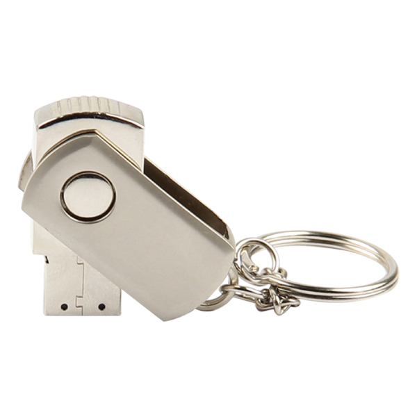Rotatable metal USB flash drive