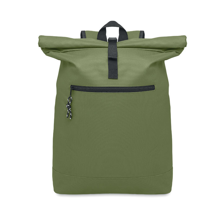 600D polyester rolltop backpack