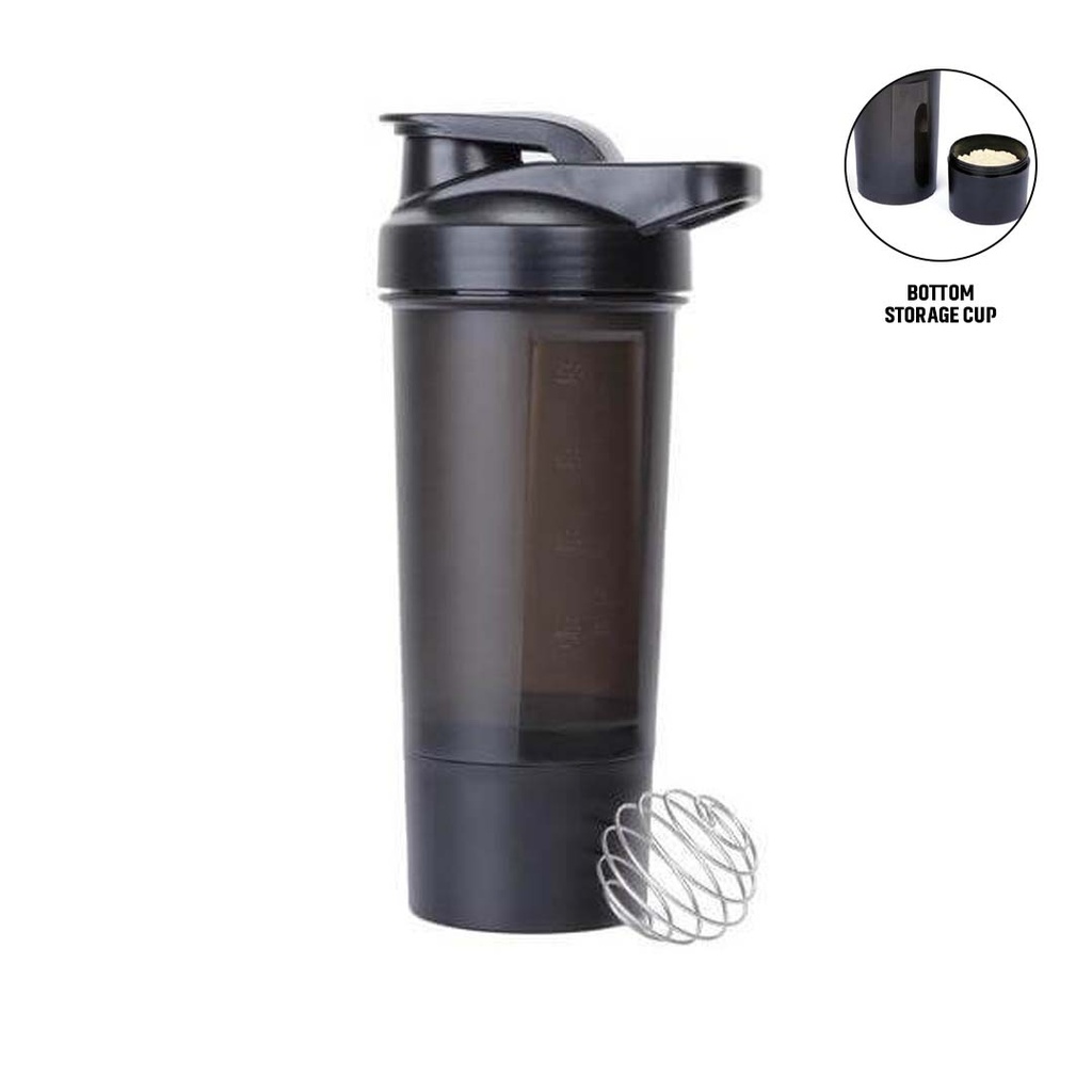 Protein Shaker Water Bottle with Cup